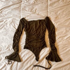 Fashion Nova Olive Green Bodysuit
